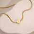 Gold Initial Heart Necklace for Women Girls 14K Gold Plated Letter Necklace Dainty Gold Herringbone Chain Heart Choker Necklace Personalized Name ...
