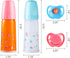 JOYIN Doll Magic Bottle Set, 2 Disappearing Magic Milk & Juice Bottles with Caps and 2 Toy Pacifiers Baby Doll Accessories Feeding Set Stuff for G...