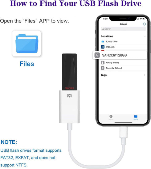 Lightning to USB Camera Adapter, Apple MFi Certified USB OTG Cable Converter for iPhone 14 13 12 11 Pro Max XS XR X 8 iPad, Support Camera, Card R...