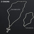 Cross Pendant for Car Rear View Mirror Decor Hanging Ornament Stainless Steel Cross Necklace Men Christian Gift...