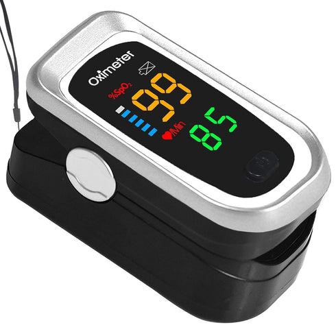 Pulse Oximeter Fingertip, Heart Rate Monitor with Large LED Display, Blood Oxygen Saturation Monitor for Adults and Kids, Accurate Fast SPo2 Readi...