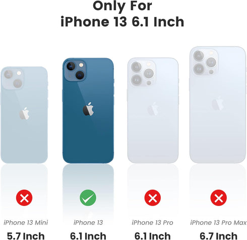 iPhone 13 Waterproof Case- IP68 Waterproof Full Body Double Layer Shockproof Built-in Screen Protector Outdoor Underwater Scratch Resistant Waterp...