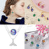 SUNNYCLUE 160pcs 8 Color(20pcs/Color) 12mm Flat Back Mermaid Fish Scale Resin Cabochons Round Iridescent Cameo Sparkly Glitter Cabs for DIY Earrin...