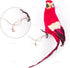AUEAR, 17.7 Inch Red Lifelike Artificial Birds Feathered Fake Shoulder Parrot Decor Model for Decoration Craft Decorative Prop...