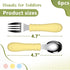 Toddler Utensils, 6PCS Fork and Spoon Kids Silverware with Silicone Handle Stainless Steel Utensils for Babies...