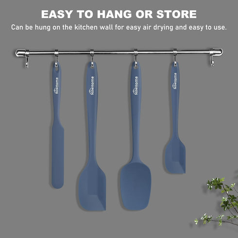 NileHome Silicone Spatula Set, Rubber Spatula High Heat-Resistant Premium BPA-Free One Piece Seamless Design Cooking Spatulas Utensils Set For Kit...