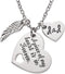 Memorial Necklace A Piece of My Heart is in Heaven Memorial Dad Mom Necklace Loss of Father Gift...
