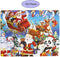 100 Piece Mini Wooden Jigsaw Puzzle Merry Christmas Xmas Santa Claus Early Childhood Education Puzzle Wooden Cartoon Toys + one Gift...