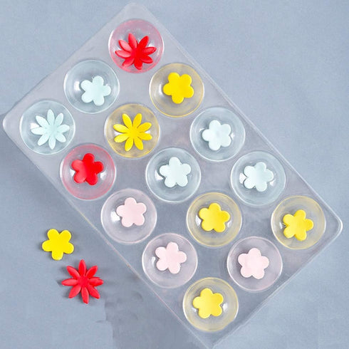 2 Pcs Set 15 Cavity Sugar Flower Fondant Drying Shaping Plate Plastic Sugar Flower Fondant Forming Shaping Mold-no flower...