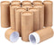 BENECREAT 12PCS 50ml BurlyWood Kraft Paperboard Tubes Round Kraft Paper Containers for Pencils Tea Caddy Coffee Cosmetic Crafts Gift Packaging...