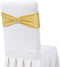 Eternal Beauty Set of 10 Gold Chair Sashes Glitter Chair Band Spandex Chair Sashes for Folding Chairs Wedding...
