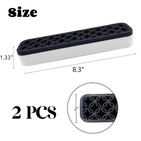 TANG SONG 2 PCS Rectangle Silicone Make up Brush Holder Cosmetic Storage Box Desktop Organizers (Black)...