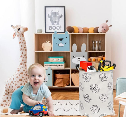 ESSME Baby Hamper,Nursery Laundry Basket,Lion Storage Basket,Toy bin for Boys, Gift Baskets,Room Decor,Home Organizer (Lions)...