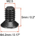 uxcell M2.5 x 5mm Phillips Screw Fasteners Black for Laptop PC TV Fan Switch 500pcs...