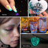 Glow in The Dark Glitter 15 Jar - 12 Colors Glow Glitter and 3 Colors Gold Foil Flakes, High Luminous Glitter for Resin Crafts, Cosmetic, Nail, Gl...