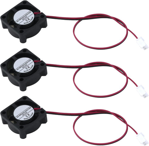 Antrader 3-Pack 12V 0.1A 2Pin 25mm x25mm x10mm DC Small Mini Brushless Cooling Fan...