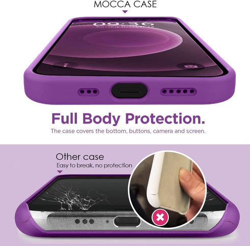 MOCCA Compatible with iPhone 12 Pro Max Phone Case 6.7 inch with Ring Kickstand | Super Soft Microfiber Lining | Anti-Scratch Full-Body Shockproof...