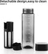 Bincoo 480ml Portable Cold Brew Cup with Removable Filter&Clean Brush, Tritan Plastic Iced Coffee Maker, Rectangle Small Iced Coffee Cups with Sca...
