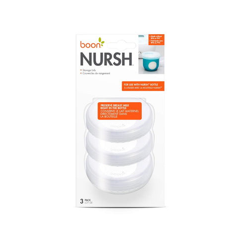 Boon Nursh Breast Milk Storage Lids - Made for Boon Nursh Bottles - Lids for Formula Travel Container - Breastfeeding Essentials and Baby Feeding ...