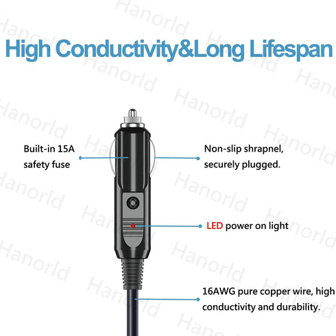 Car Charger Adapter Replacement for EBL Portable Power Station 300 500 Voyager 1000 Power Station Solar Generator Power Adapter Cord Supply......