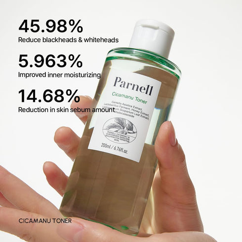 Parnell Cicamanu Toner for Sensitive, Dry Skin with Centella Asiatica, Manuka Honey & PHA, LHA, 6.76 fl.oz, Fragrance&Alcohol-Free, Not Tested on ...
