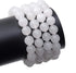 LPBeads 100pcs Polished 8mm Round Natural White Jade Gemstone Loose Beads with Stretch Cord for Jewelry Making Bracelets...