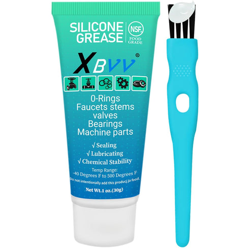 Plumber Silicone Grease Lubricant for Plumbing Faucet Valve O-Rings Rubber Washer 1-Pack 1 oz Tube with Brush...