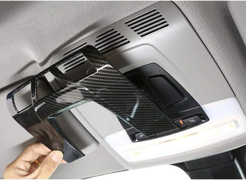 NA ABS Carbon Fiber Color Car Inner Front Reading Light Lamp Panel Cover Trim Auto Interior Roof Lamp Panel Cover for BMW 1 2 3 4 Series X1 X2 X5 ...