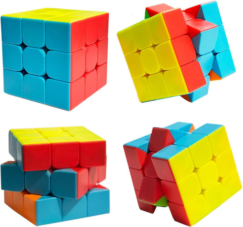 3x3 Speed Cube Stickerless Magic Cube 2.2" Puzzle Game Brain Teaser (3x3 1PK, Rainbow)...