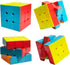 3x3 Speed Cube Stickerless Magic Cube 2.2" Puzzle Game Brain Teaser (3x3 1PK, Rainbow)...