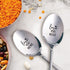 Love You More,Love You Most,2 Pcs Engraved Stainless Spoon Couple Gifts?Husband wife gift for/Wedding/Anniversary/Valentines day?Love gift for boy...
