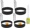 4 Pack Stainless Steel Eggs Maker Non Stick Round Egg Cooker for Cooking Cooking Rings Shaper for Frying Pancake Sandwiches Metal Handle Household...