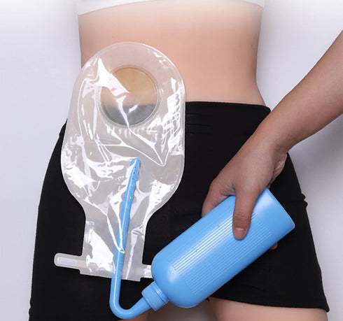 500ML Colostomy Bag Cleaning Tool-Stoma Bags Plastic Cleaning Bottle ,colostomy Supplies,Reusable Wash Bottle Blue...