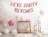 PartyForever Bachelorette Party Balloons Decorations Rose Gold 16 Inch Letters Banner - Bridal Shower Decorations Set...