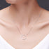 Ladytree S925 Sterling Silver Circle Necklace for Women Dainty Simple Open Circle Pendant Day Collar Style with Rolo Chain 18+2 Inch Trendy Silver...