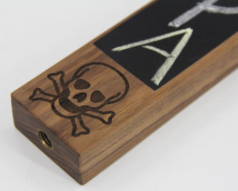 Sports Bar Beer Keg Tap Handle, Zombie Keg Handles for Bar Brewery, Walnut Wood with Chalkboard, 8" L X 2" W...