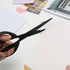 NatSumeBaics 7" Small Scissors All Purpose Cute Black Office Paper Scissors Craft Student Scissor Professional Shears for school and home (7” Blac...