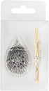 Creative Co-Op Hedgehog Toothpick Holder with Toothpicks, Silver...