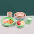 Silicone Plate and Bowl Set for Kids, Simple Style Kids Dinnerware Set, Includes Silicone Plate, Silicone Bowl and Silicone Cup, Unbreakable Silic...