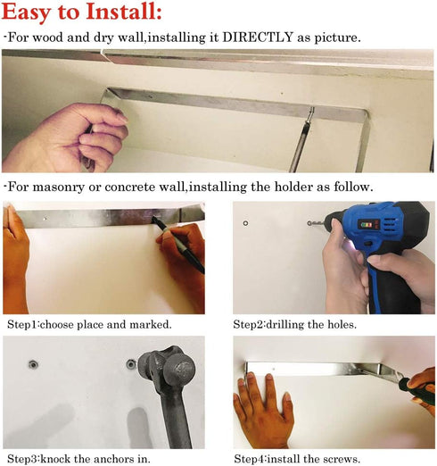 Under Cabinet Paper Towel Holder Wall Mount for Home Kitchen,Stainless Steel for Large Rolls-Chrome...