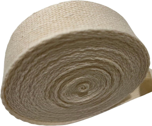 Cotton Webbing Strap 5 Yards Herringbone Twill Tape Trim Sewing Twill Ribbon Strapping Fabric for DIY Crafts Sewing Supplies (Beige, 3/4 inch)...
