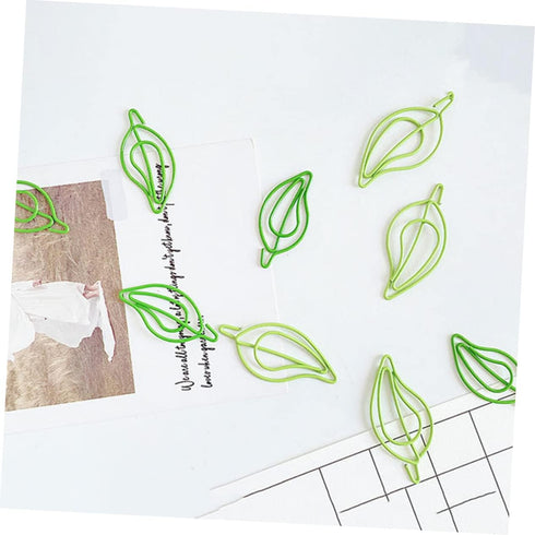 STOBOK 30pcs Paper Clip File Folders Colored Office Supplies Folders Binder Folders Leaf Shaped Paper Clip Paper Clips Rabbit Office Paperclips Fi...
