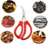 4 Pcs Seafood Scissors for Kitchen Multifunctional Seafood Fish Crab Shrimp Lobster Scissors Stainless Steel Shears,Red and black...