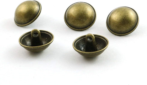 10pcs Bronze Mushroom Domed Buttons Antique Brass Dome Buttons Round Sewing Buttons with Shank, 15mm...