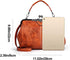 Women Vintage Hollow Handbag Oil Leather Shoulder Crossbody Bag Clutch Satchel Purse with Kiss Lock Closure...
