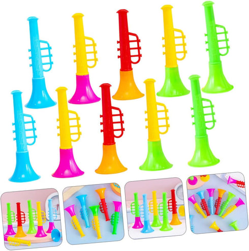 ibasenice 25pcs Trumpet Toy Toddler Toy Baby Instruments Puzzle Toy Party Noisemakers Music Saxophone Toy Basketball Whistle Stage Performance Tru...