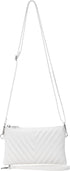 B BRENTANO Vegan Leather Multi-Pocket Crossbody Purse/Clutch with Card Slots, Removable Wristlet & Adjustable Shoulder Strap...
