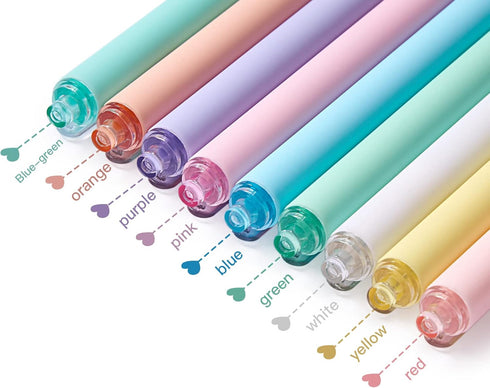 Ddaowanx Colored Gel Ink Pens,9 Colors Pastel Retractable Pretty Journaling Pens, Medium Point 0.7 mm Gift Pens,Cute Highlighters School Supplies ...