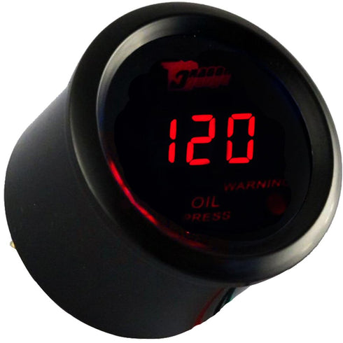 ESUPPORT Car 2" 52mm Digital Oil Press Pressure Gauge Red LED...