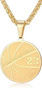 Basketball Number Necklace for Boys Gold Stainless Steel I Can Do All Things Pendant Sport Jewelry Basketball Gifts for Men 50...